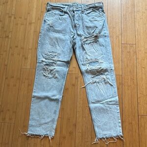 H&M Men's Ripped Light Blue Jeans